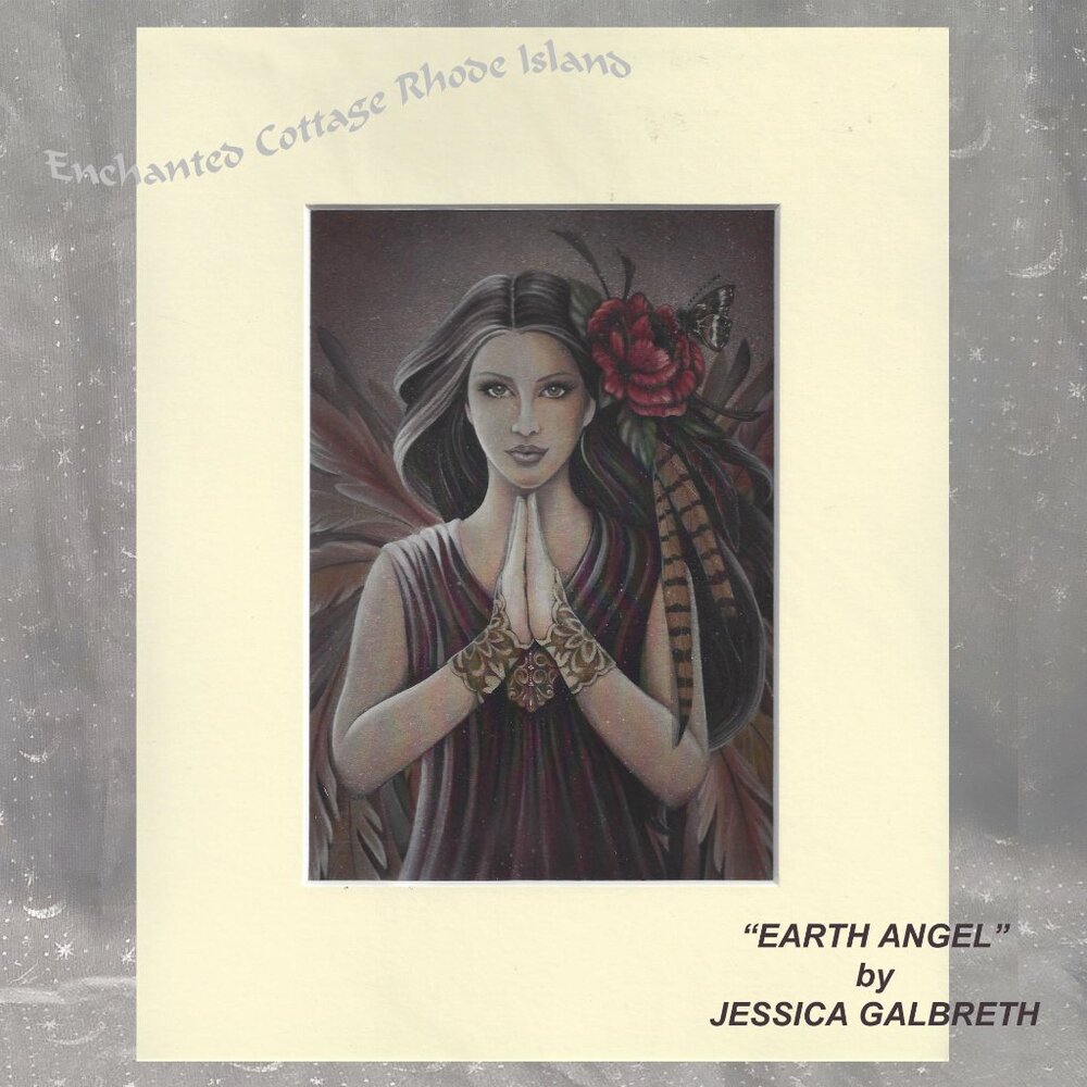 Jessica Galbreth 𝑽𝒊𝒏𝒕𝒂𝒈𝒆𝑨𝒏𝒈𝒆𝒍 𝙀𝘼𝙍𝙏𝙃 𝘼𝙉𝙂𝙀𝙇  Matted Art Prin